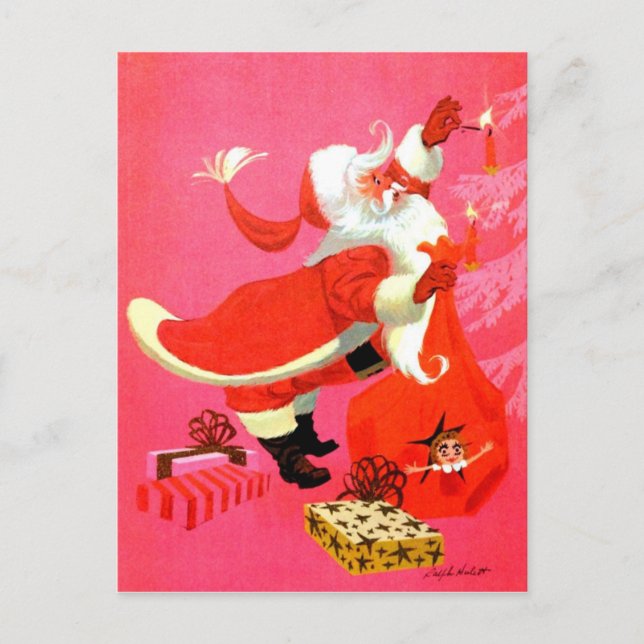 Postal Festiva Velas de Santa (Anverso)