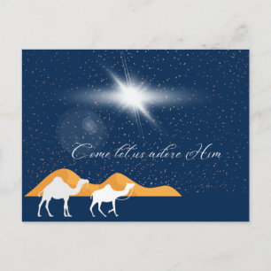 Postal Festiva Ven A Adorarle Postcard