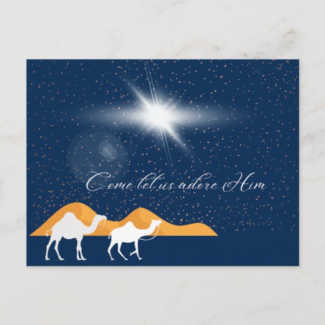 Postal Festiva Ven A Adorarle Postcard (Anverso)