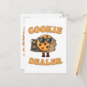 Postal Festiva Vendedor de galletas divertido horneando