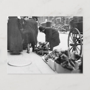 Postal Festiva Vendedor de juguetes de navidades