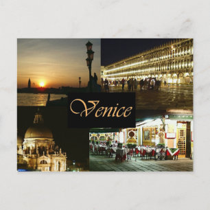 Postal Festiva Venecia de noche