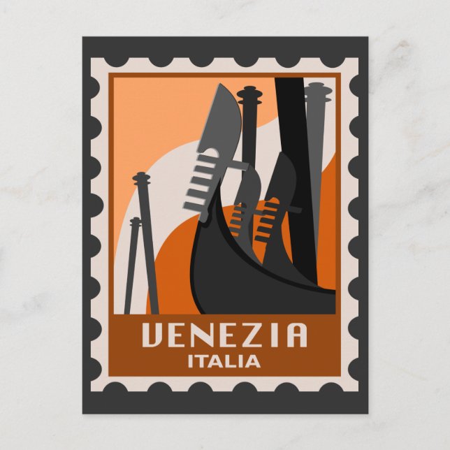 Postal Festiva Venecia Italia, Venecia Italia, Italia veneciana (Anverso)