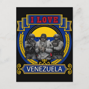 Postal Festiva Venezuela Libre Camiseta Capturada Maduro en Vivo