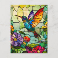 Ventana estilo Tiffany de Hummingbird