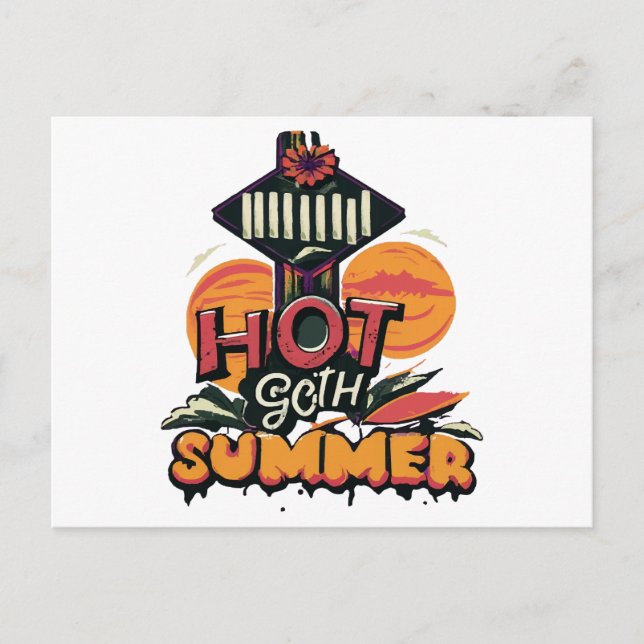 Postal Festiva Verano Caliente Gótico Chic  (Anverso)