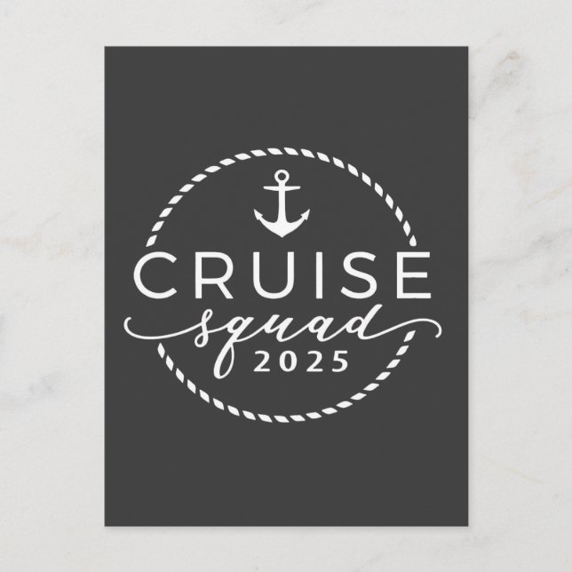 Postal Festiva Verano De La Familia Cruise Squad 2025 (Anverso)