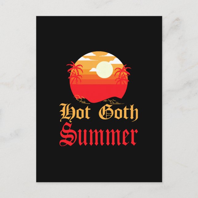 Postal Festiva verano gótico caliente (Anverso)
