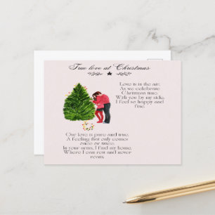 Postal Festiva Verdadero Amor En El Poema De Los Navidades