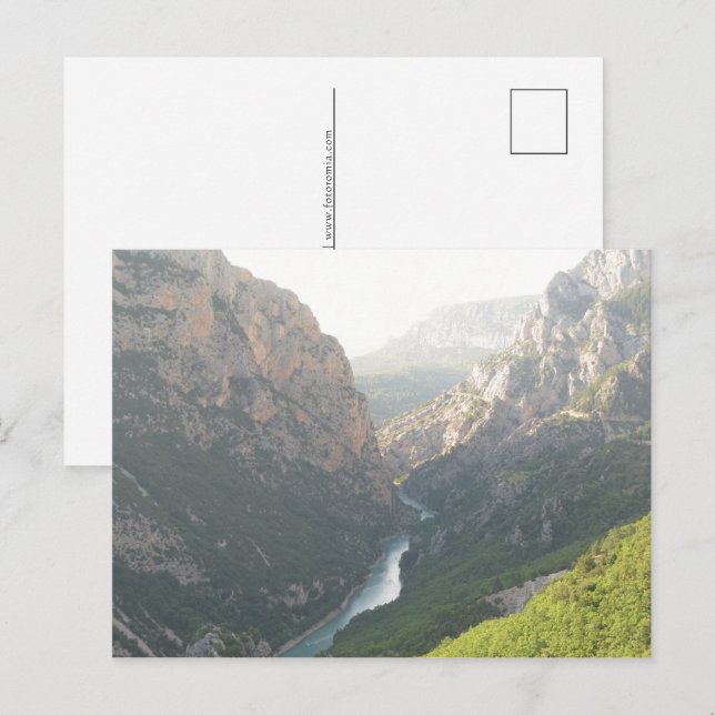 Postal Festiva Verdon Gorge, Francia (Anverso / Reverso)