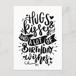 Postal Festiva Verjaardagskaart abraza besos y deseos de cumpleañ