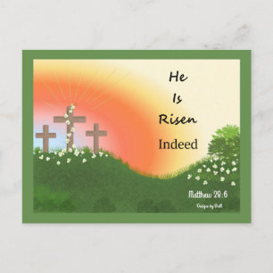 Postal Festiva Versículo de la Escritura de Pascua