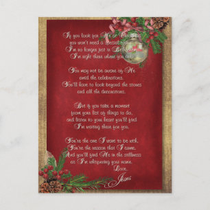 Postal Festiva Verso Inspirador de navidades