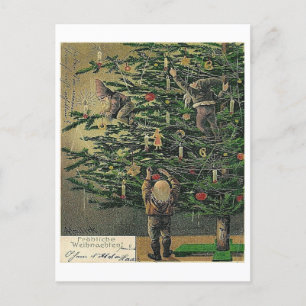 Postal Festiva "Vestir el árbol de Navidad" Mailick