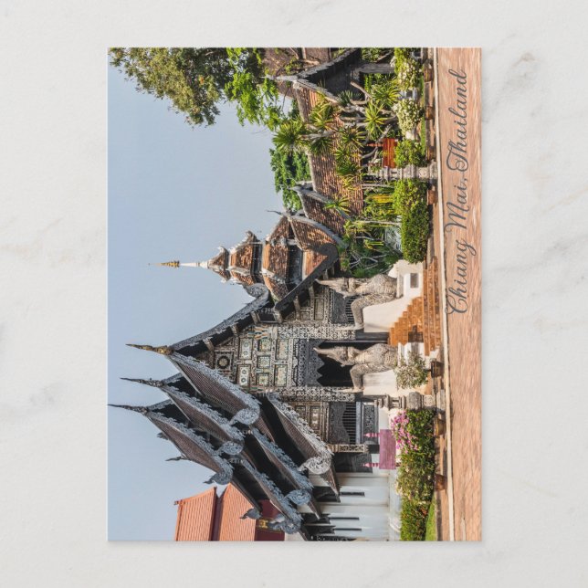 Postal Festiva Viaharn en Wat Chedi Luang, Chiang Mai, Tailandia (Anverso)