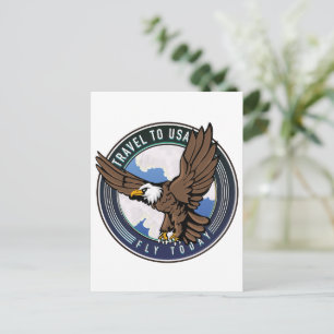 Postal Festiva Viajar a Estados Unidos logotipo de Vuela hoy