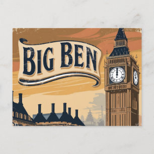 Postal Festiva Viaje del Viejo Big Ben