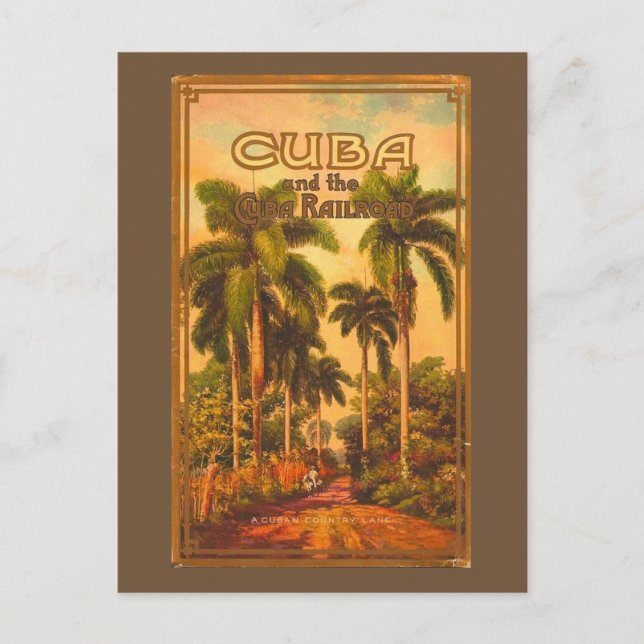 Postal Festiva Viajes cubanos vintage - Ferrocarril de Cuba (Anverso)