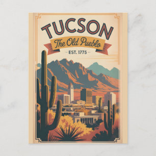 Postal Festiva Viajes Retro Vintage Tucson Arizona