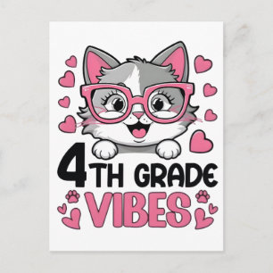 Postal Festiva Vibra de vuelta a la escuela diseño de camiseta vu
