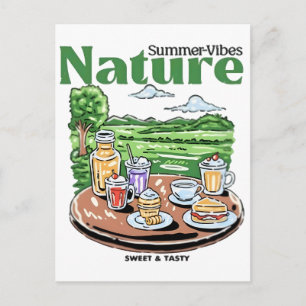 Postal Festiva Vibra Naturaleza de Verano-Relajante Belleza Escén