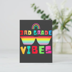 Postal Festiva Vibraciones de Tercer Grado De vuelta al cole Prof