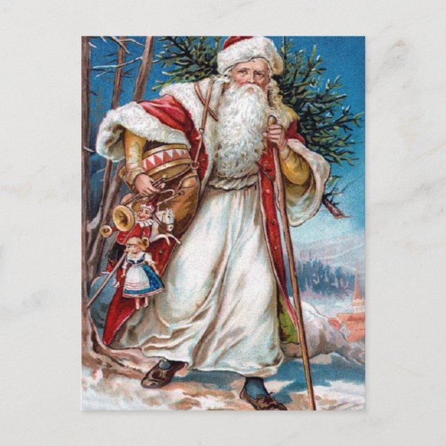 Postal Festiva Victorian Santa Claus (Anverso)