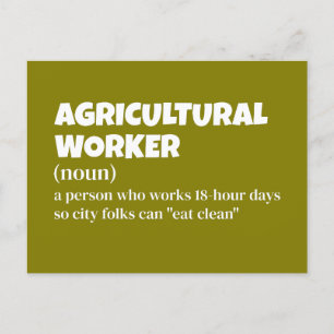 Postal Festiva Vida de la agricultura: divertida definición de tr