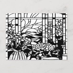 Postal Festiva Vidrio de Jardín Pintado