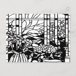 Postal Festiva Vidrio de Jardín Pintado