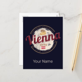 Postal Festiva Viena Austria Capital Vienesa Melange