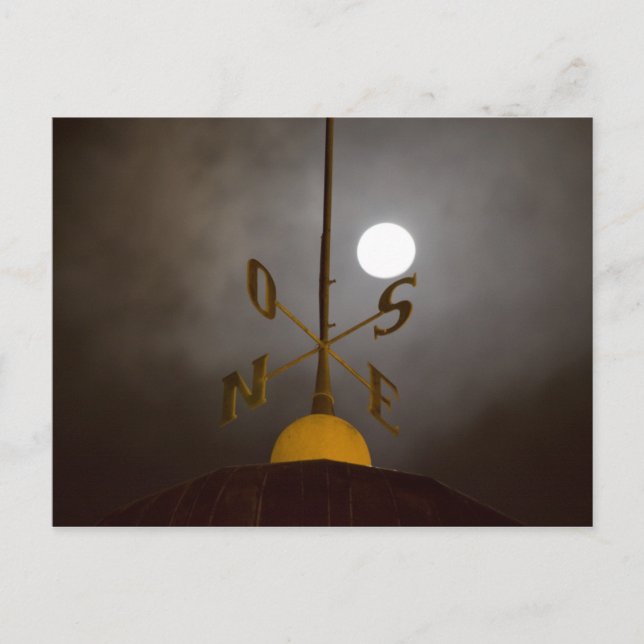 Postal Festiva Viento sobre el faro del Cerro Santa (Anverso)