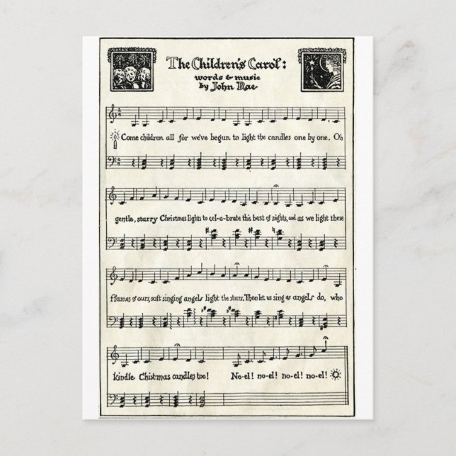 Postal Festiva Villancicos del navidad: El villancico de los (Anverso)