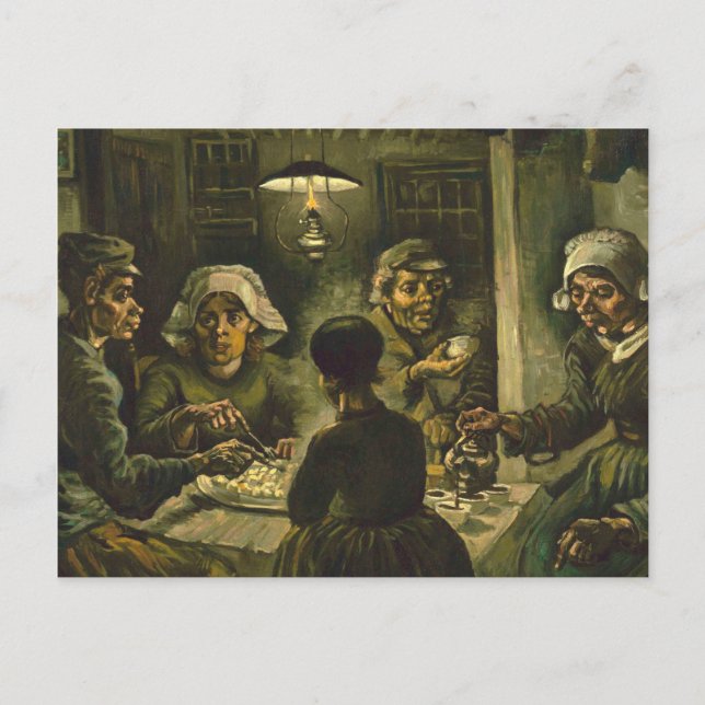 Postal Festiva Vincent Van Gogh - Los comedores de patatas AprilM (Anverso)