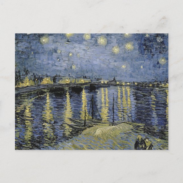 Postal Festiva Vincent van Gogh - Noche Starry 1888 (Anverso)