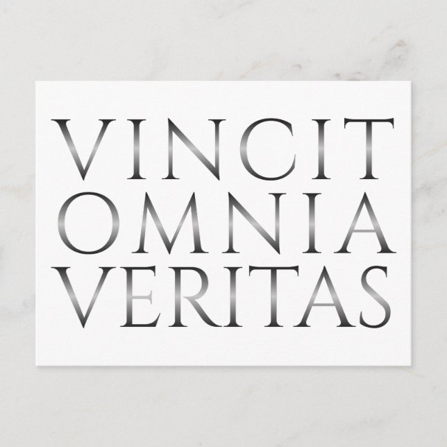 Postal Festiva VINCIT OMNIA VERITAS - Luz (Anverso)