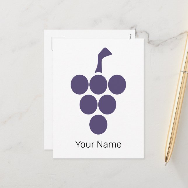 Postal Festiva Vino O Vino Para Uva Y Sumiller De Grapevina (Anverso/Reverso In Situ)