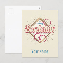 Postal Festiva Vino retro de Bordeaux Nouvelle-Aquitaine France