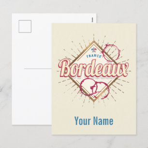 Postal Festiva Vino retro de Bordeaux Nouvelle-Aquitaine France