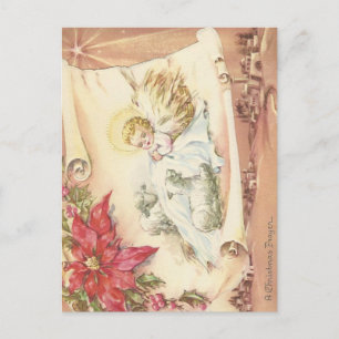 Postal Festiva Vintage A Navidades Prayer
