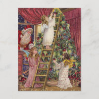 Vintage Alemania Angels Navidades arte victoriano