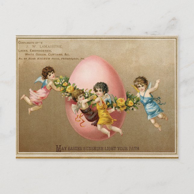 Postal Festiva Vintage Angle Easter (Anverso)