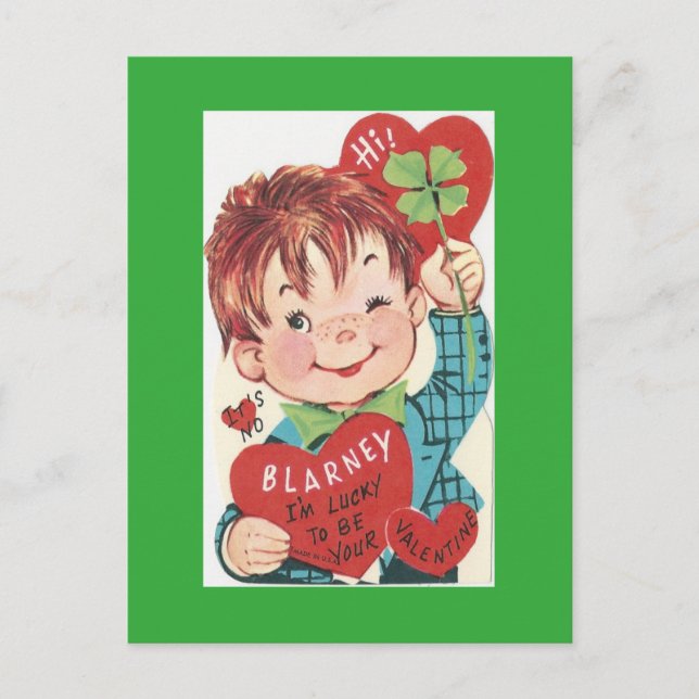 Postal Festiva Vintage Blarney Stone Valentine (Anverso)