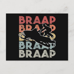 Postal Festiva Vintage Braap Snowmobile T-Shirt I Retro Snow Sled