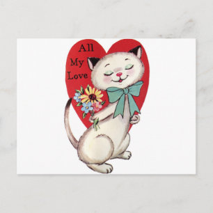 Postal Festiva Vintage-Cat-Valentine-GraphicsFairy.