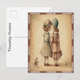 Postal Festiva Vintage celebrando la amistad esta temporada