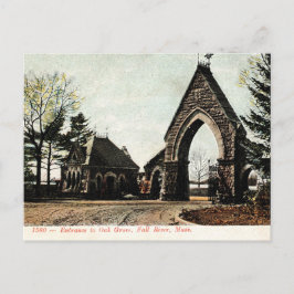 Postal Festiva Vintage cementerio de robles de Inglaterra