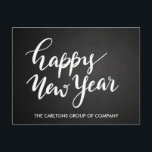 Postal Festiva Vintage Chalkboard Happy Year Script Corporate<br><div class="desc">Vintage Chalkboard Happy Year Script Corporate</div>
