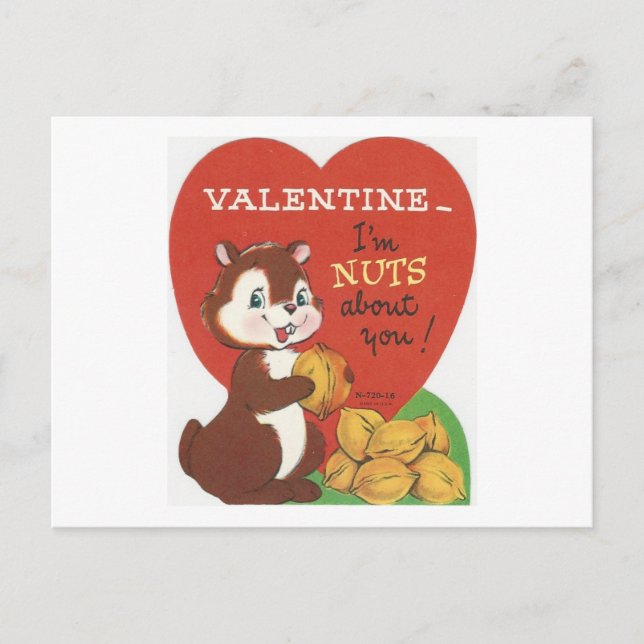 Postal Festiva Vintage Chipmunk Valentine (Anverso)