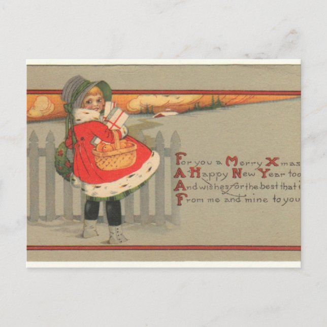 Postal Festiva Vintage Christmas (Anverso)